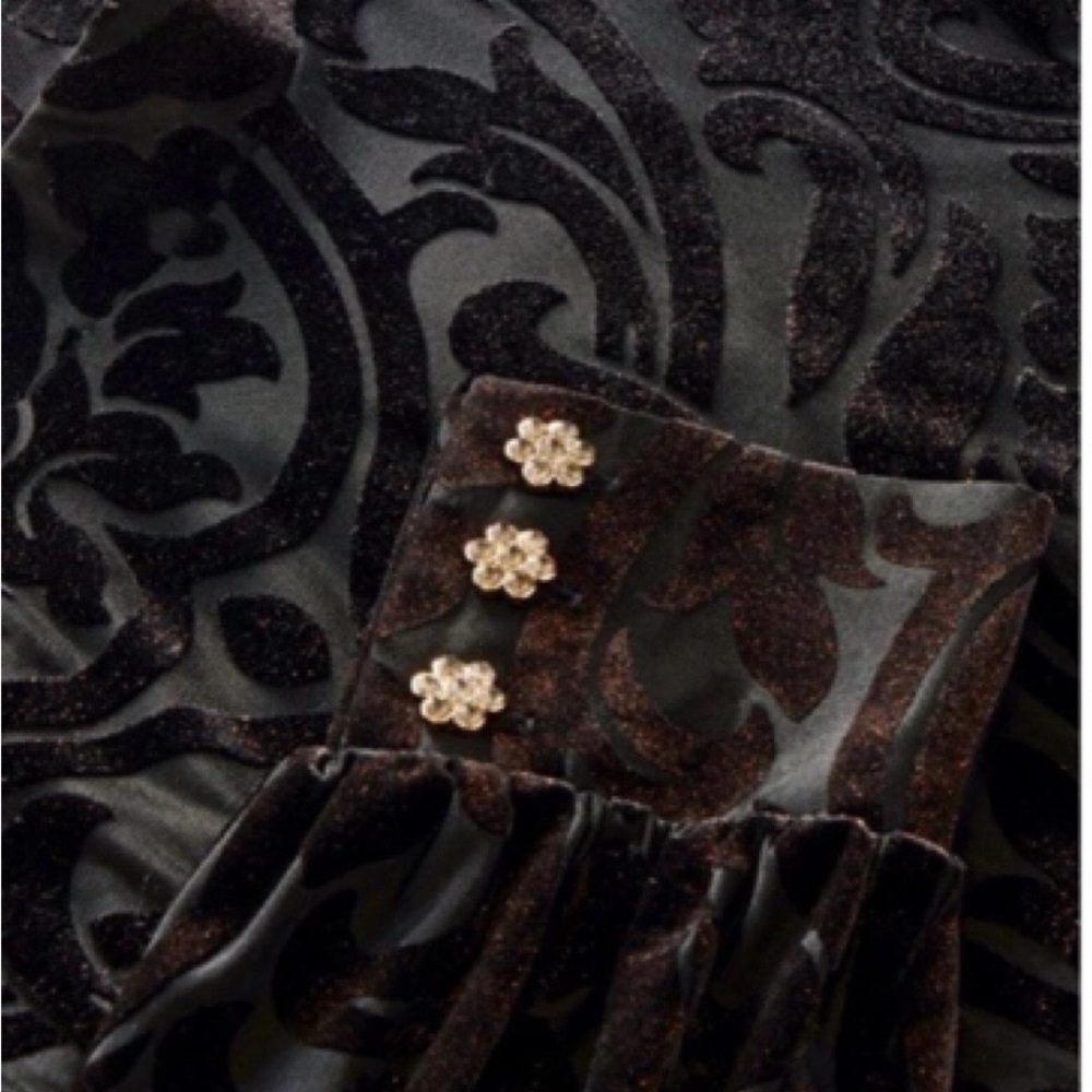 $170 NWT Soft Surroundings HADLEY Black Abstract Velvet Dress - Size 16 - Picture 12 of 14